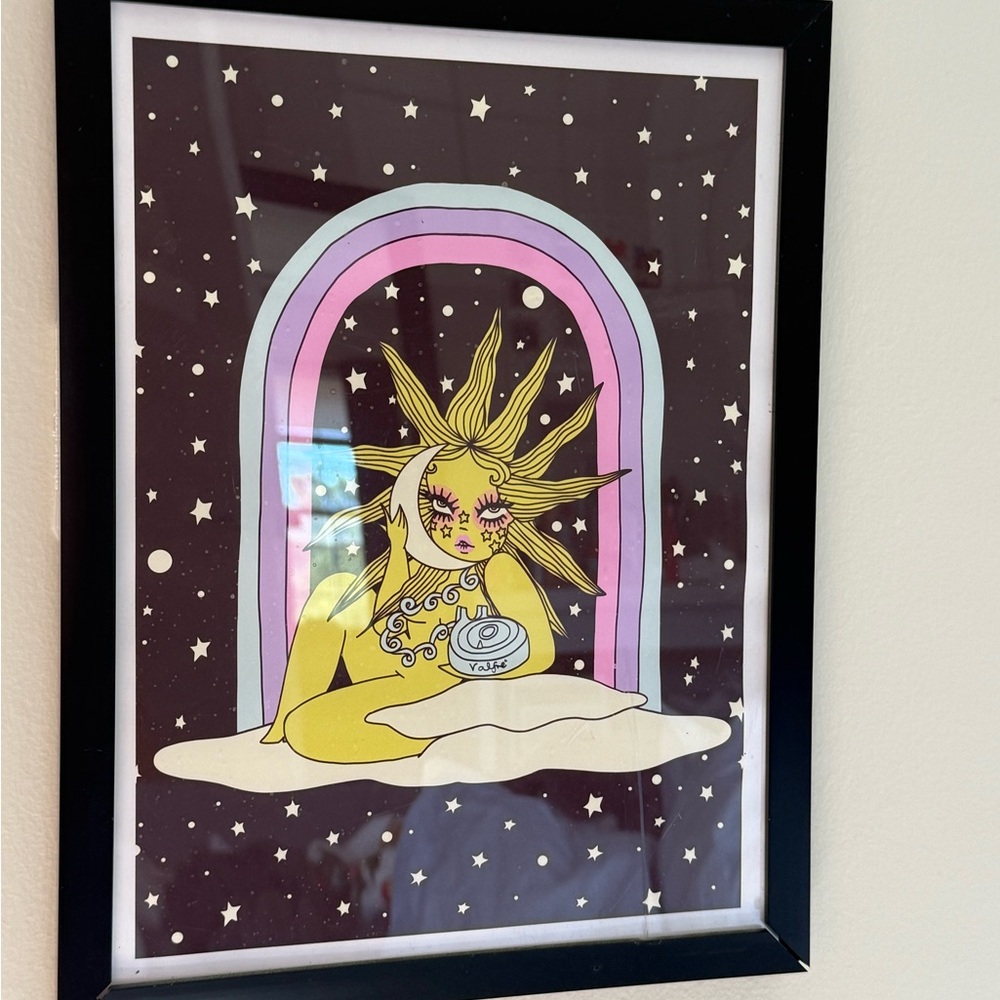 Valfre Sun and Moon Framed Art Print